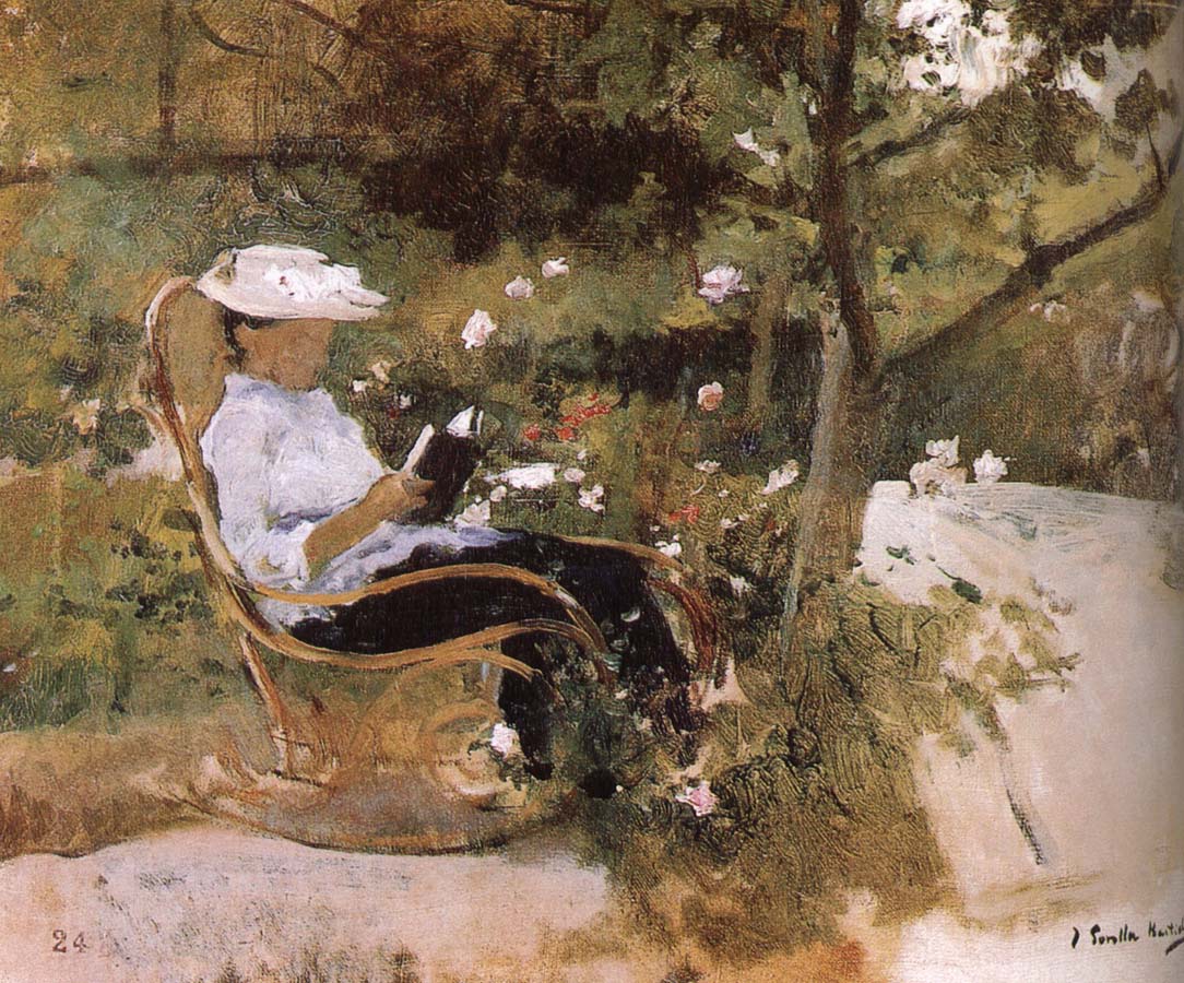 Joaquin Sorolla In the garden